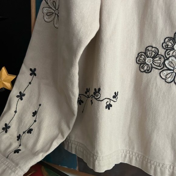 Y2K Floral Embroidered Women's Jacket Medium One Size - Picture 5 of 16